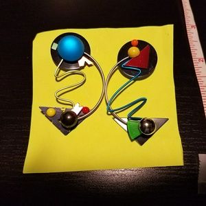 Artist made retro earrings